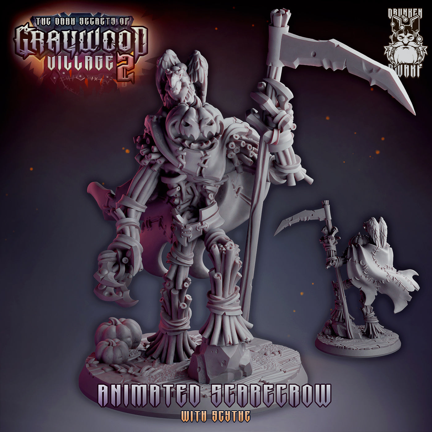 Animated Scarecrow, With Scythe
