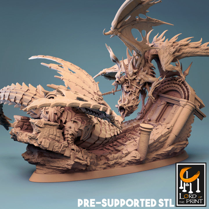 Armored Dragon Vs. Cursed Dragon
