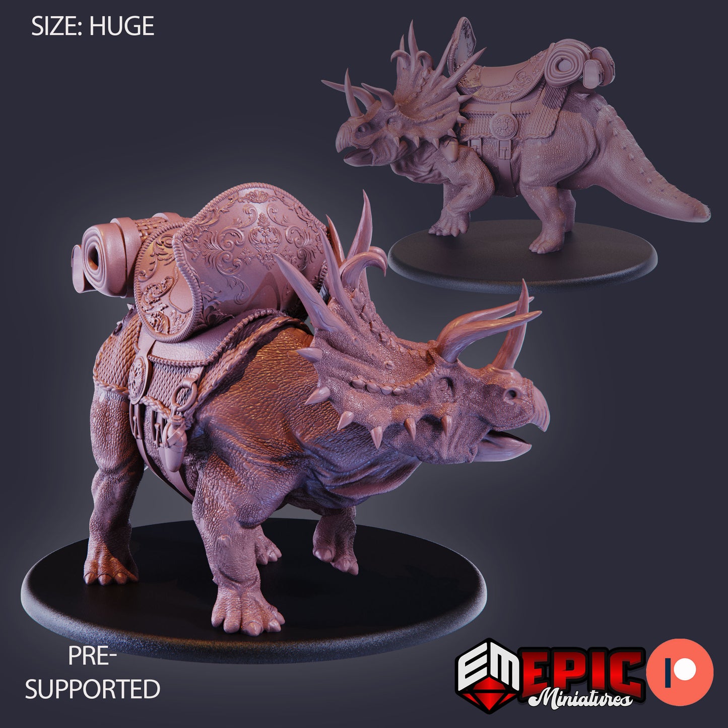 Triceratops With Mount