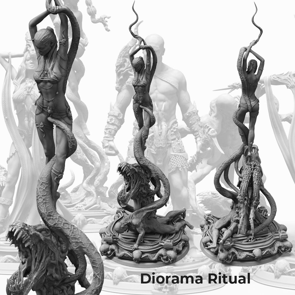 Boneflesh Ritual Diorama, 75mm
